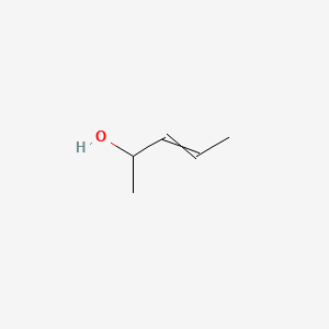 2D Lewis structure of 3-penten-2-ol