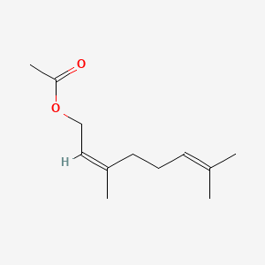 2D Lewis structure of neryl acetate