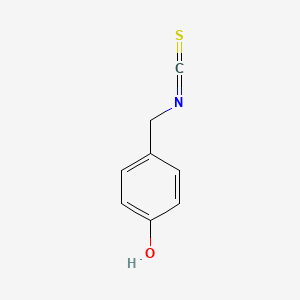2D Lewis structure of 4-hydroxybenzyl isothiocyanate