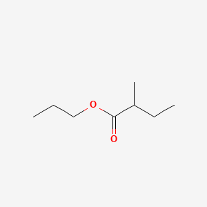 2D Lewis structure of propyl 2-methylbutanoate