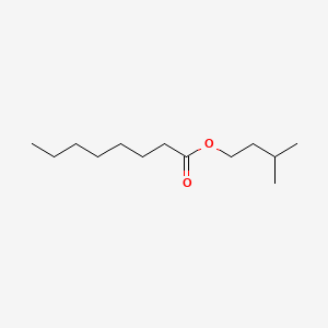 2D Lewis structure of isoamyl octanoate