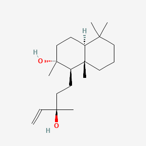 2D Lewis structure of sclareol