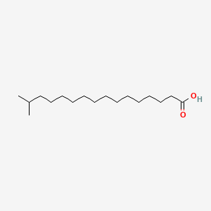 2D Lewis structure of 15-methylhexadecanoic acid