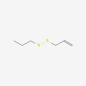 2D Lewis structure of allyl propyl disulfide