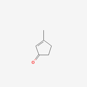 2D Lewis structure of 3-methyl-2-cyclopenten-1-one