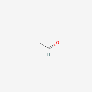 2D Lewis structure of acetaldehyde