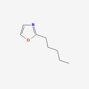2D Lewis structure of 2-pentyloxazole