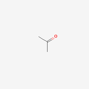 2D Lewis structure of acetone