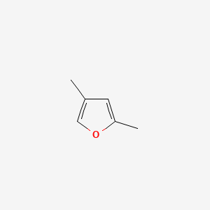 2D Lewis structure of 2,4-dimethylfuran
