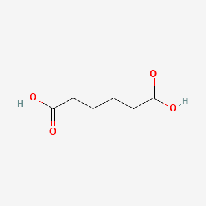 2D Lewis structure of hexanedioic acid