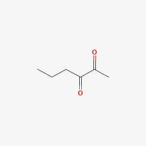 2D Lewis structure of 2,3-hexanedione