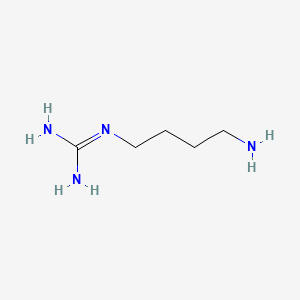 2D Lewis structure of agmatine