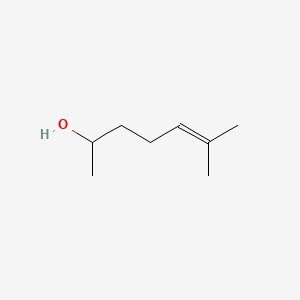 2D Lewis structure of 6-methyl-5-hepten-2-ol