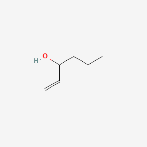 2D Lewis structure of 1-hexen-3-ol