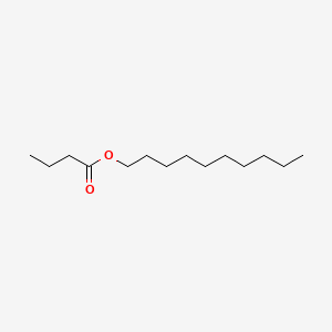 2D Lewis structure of decyl butyrate
