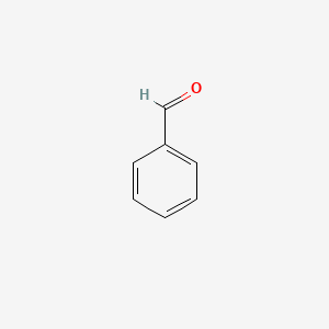 2D Lewis structure of benzaldehyde