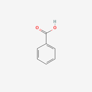 2D Lewis structure of benzoic acid