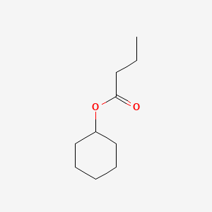 2D Lewis structure of cyclohexyl butyrate