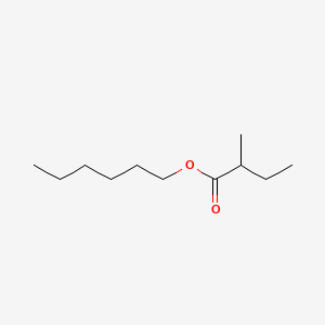 2D Lewis structure of hexyl 2-methylbutanoate