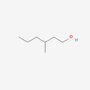 2D Lewis structure of 3-methyl-1-hexanol