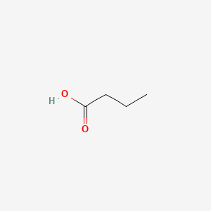 2D structure of butanoic acid
