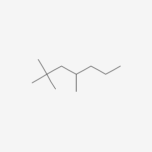 2D Lewis structure of 2,2,4-trimethylheptane