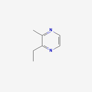 2D Lewis structure of 2-ethyl-3-methylpyrazine