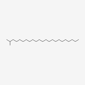 2D Lewis structure of 2-methyltricosane
