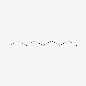 2D Lewis structure of 2,5-dimethylnonane