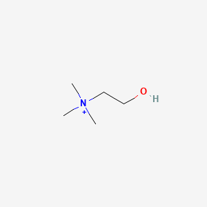 2D Lewis structure of choline