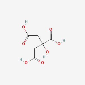 2D Lewis structure of citric acid