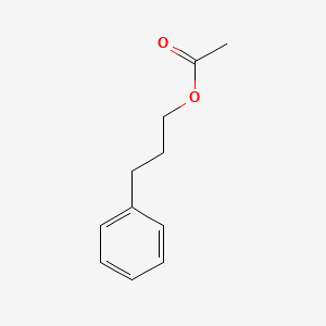 2D Lewis structure of 3-phenylpropyl acetate