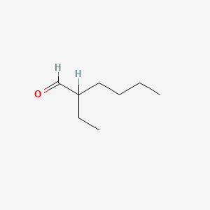 2D Lewis structure of 2-ethylhexanal