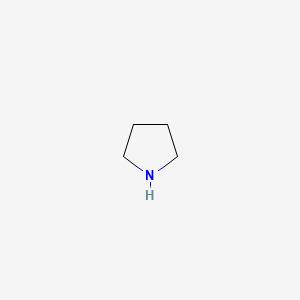 2D Lewis structure of pyrrolidine