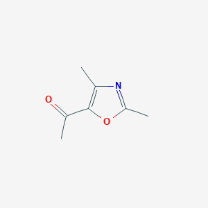 2D Lewis structure of 5-acetyl-2,4-dimethyloxazole
