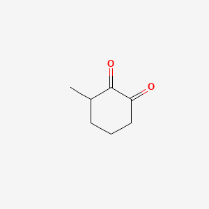 2D Lewis structure of 3-methylcyclohexane-1,2-dione