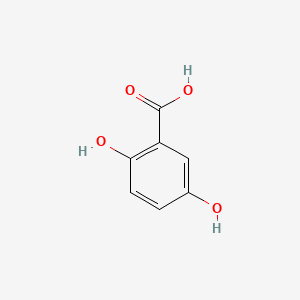 2D Lewis structure of gentisic acid