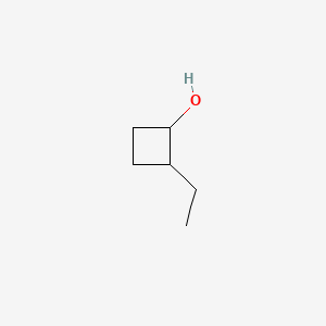 2D Lewis structure of 2-ethylcyclobutanol