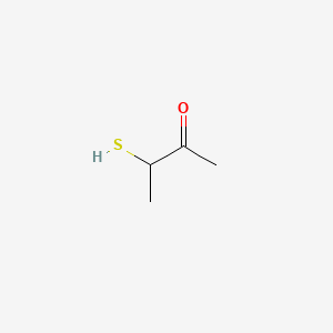 2D Lewis structure of 3-mercapto-2-butanone