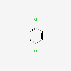 2D Lewis structure of 1,4-dichlorobenzene