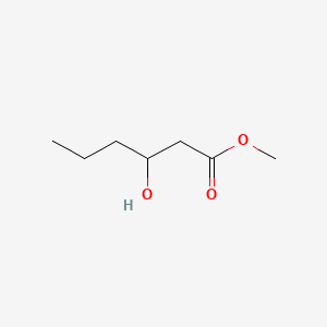 2D structure of methyl 3-hydroxyhexanoate