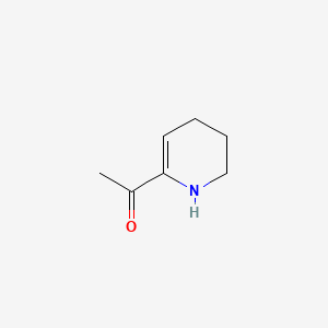 2D structure of 2-acetyl-1,4,5,6-tetrahydropyridine