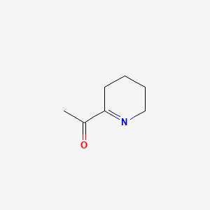 2D structure of 2-acetyl-3,4,5,6-tetrahydropyridine
