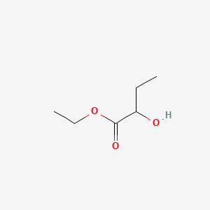 2D Lewis structure of ethyl 2-hydroxybutanoate
