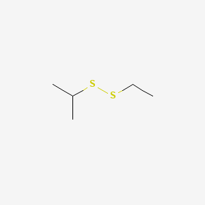 2D Lewis structure of ethyl isopropyl disulfide