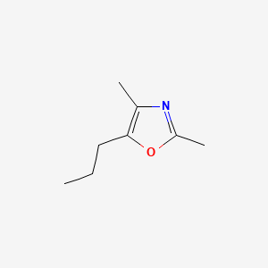 2D Lewis structure of 2,4-dimethyl-5-propyloxazole