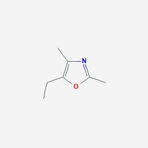 2D Lewis structure of 5-ethyl-2,4-dimethyloxazole