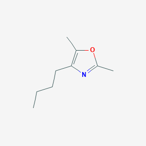 2D Lewis structure of 4-butyl-2,5-dimethyloxazole