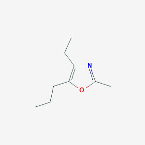 2D Lewis structure of 4-ethyl-2-methyl-5-propyloxazole