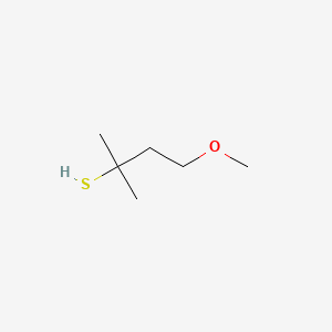 2D Lewis structure of 4-methoxy-2-methyl-2-butanethiol